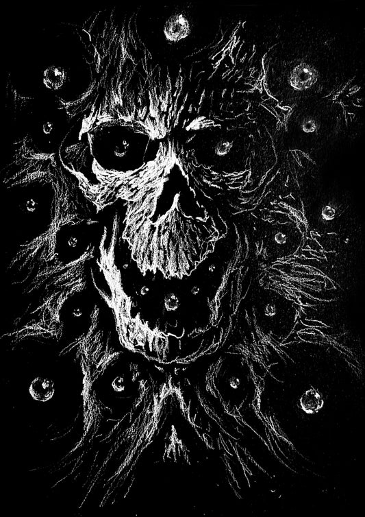 Skull With Eyes Print